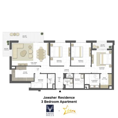 Floor Plan Jawaher Residence Presented by Estera Real Estate