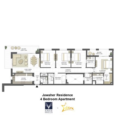Floor Plan Jawaher Residence Presented by Estera Real Estate