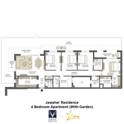 Floor Plan Jawaher Residence Presented by Estera Real Estate