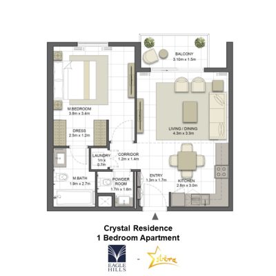 Floor Plan Crystal Residence Presented by Estera Real Estate